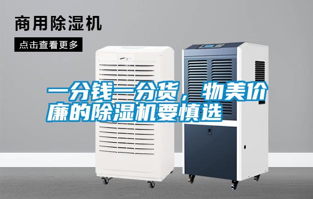 一分錢一分貨，物美價(jià)廉的除濕機(jī)要慎選