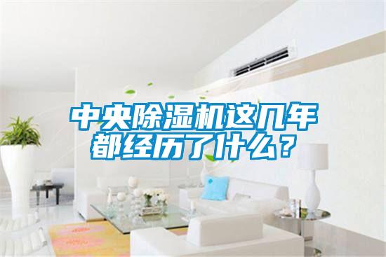 中央除濕機這幾年都經(jīng)歷了什么？