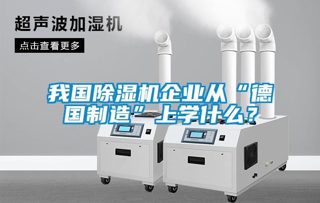 我國(guó)除濕機(jī)企業(yè)從“德國(guó)制造”上學(xué)什么？
