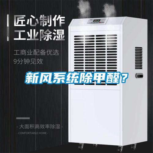 新風(fēng)系統(tǒng)除甲醛？