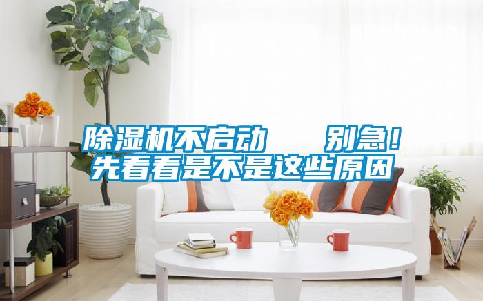 除濕機(jī)不啟動(dòng)   別急！先看看是不是這些原因