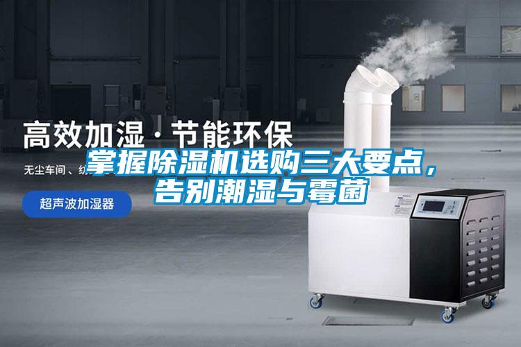 掌握除濕機選購三大要點，告別潮濕與霉菌