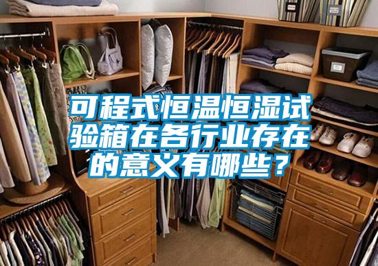 可程式恒溫恒濕試驗箱在各行業(yè)存在的意義有哪些？