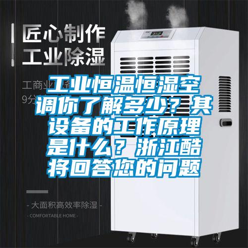 工業(yè)恒溫恒濕空調(diào)你了解多少？其設備的工作原理是什么？浙江酷將回答您的問題
