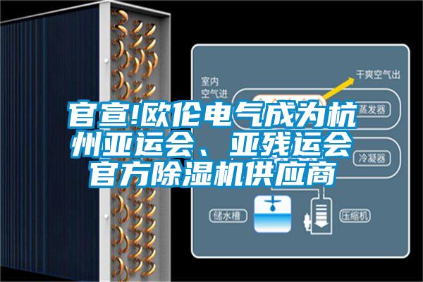 官宣!歐倫電氣成為杭州亞運(yùn)會(huì)、亞殘運(yùn)會(huì)官方除濕機(jī)供應(yīng)商