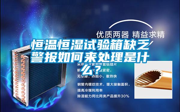 恒溫恒濕試驗(yàn)箱缺乏警報(bào)如何來處理是什么？