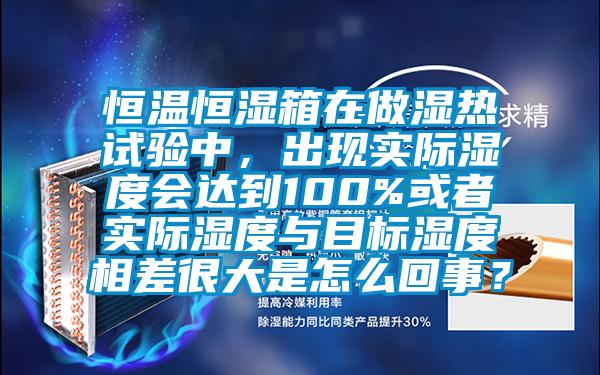 恒溫恒濕箱在做濕熱試驗中，出現(xiàn)實際濕度會達到100%或者實際濕度與目標(biāo)濕度相差很大是怎么回事？