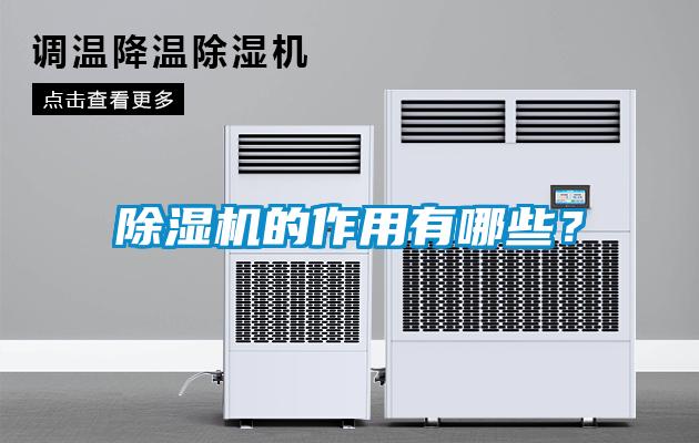 除濕機的作用有哪些？