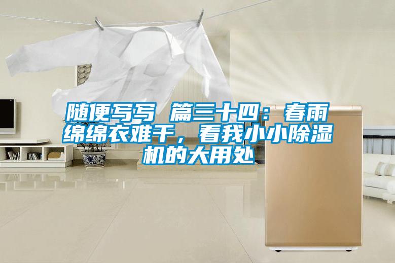 隨便寫寫 篇三十四：春雨綿綿衣難干，看我小小除濕機的大用處