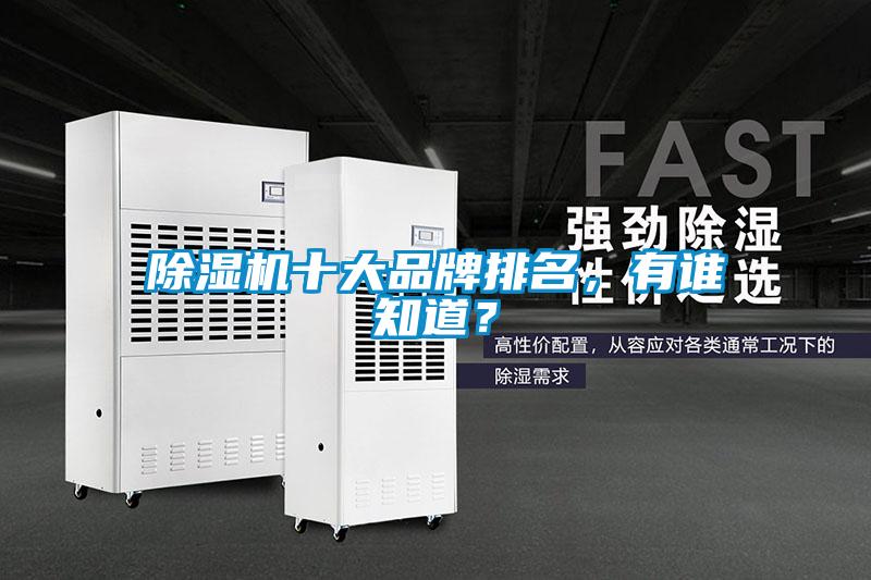 除濕機十大品牌排名，有誰知道？
