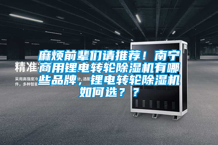 麻煩前輩們請(qǐng)推薦！南寧商用鋰電轉(zhuǎn)輪除濕機(jī)有哪些品牌，鋰電轉(zhuǎn)輪除濕機(jī)如何選？？