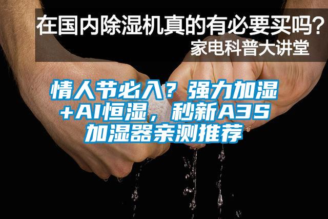 情人節(jié)必入？強力加濕+AI恒濕，秒新A3S加濕器親測推薦