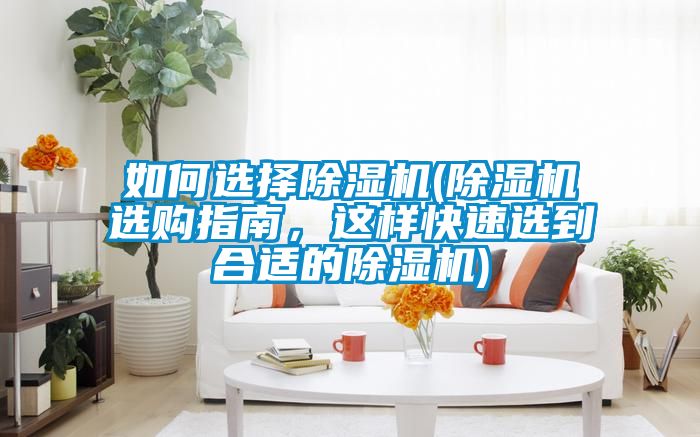 如何選擇除濕機(jī)(除濕機(jī)選購指南，這樣快速選到合適的除濕機(jī))